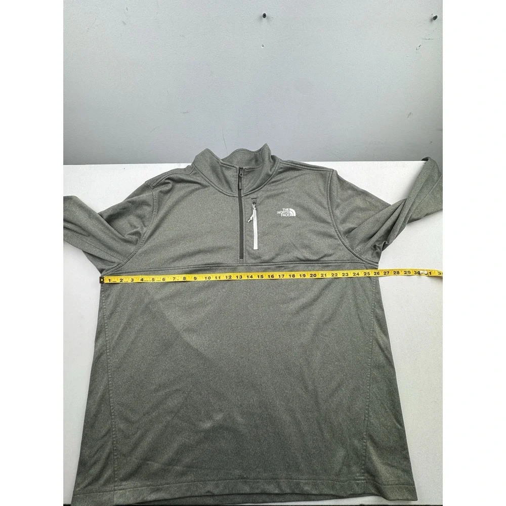 North Face Men's Green Pullover Size XXL 1/4‎ Zip A3RT3